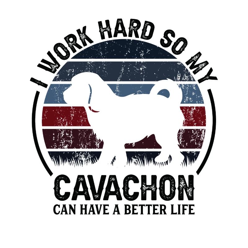Work Hard - Retro Cavachon