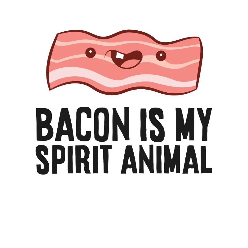 Le bacon est mon âme animale Drôle de petit déjeuner bacon