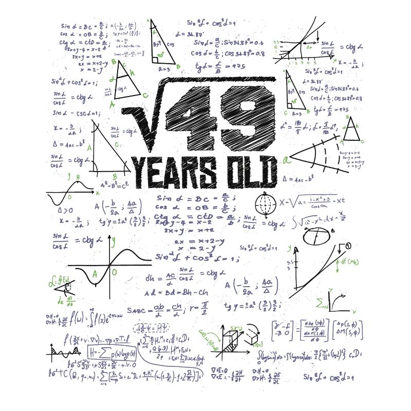 Racine carrée de 49 Math Nerd 7ème anniversaire