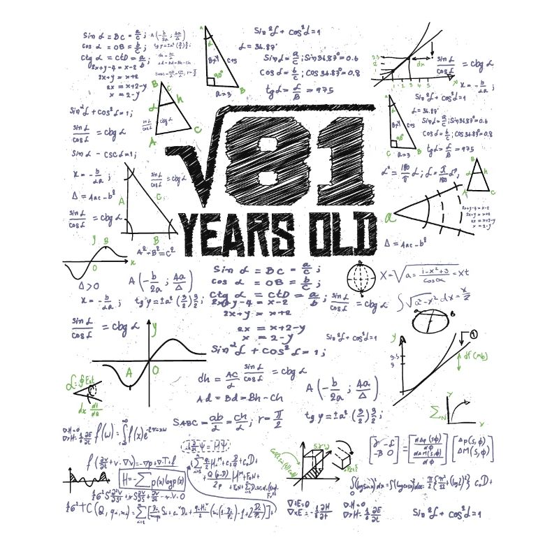 Square Root of 81 Math Nerd 9th Birthday