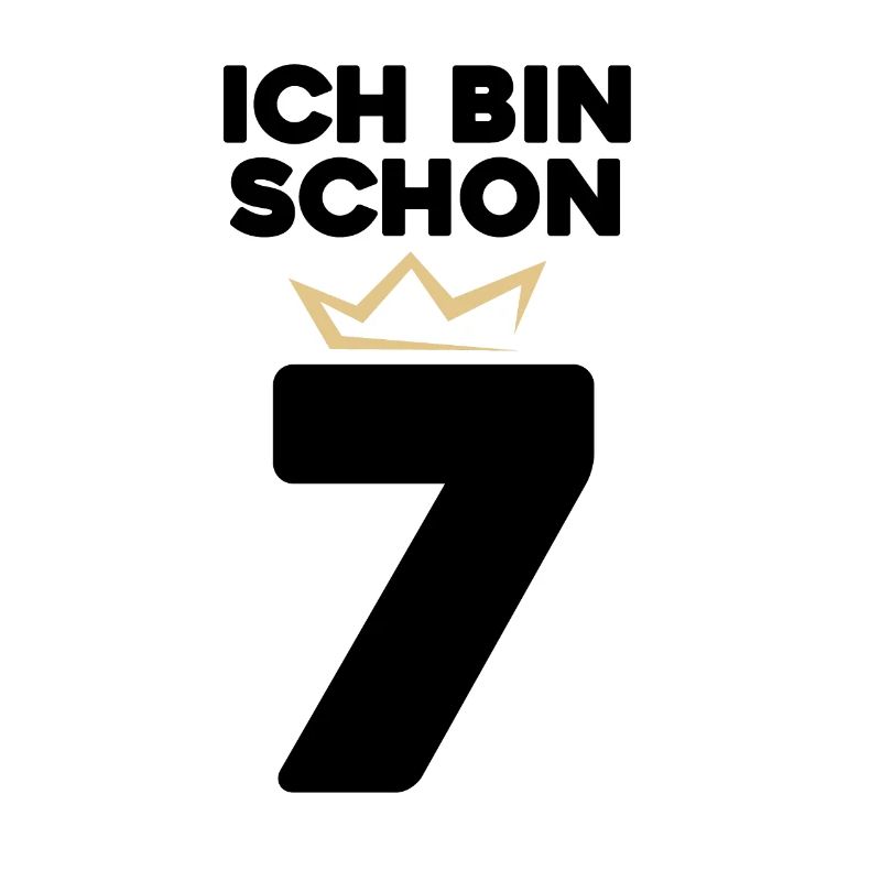 7 Geburtstag - 7 Jahre mit Krone