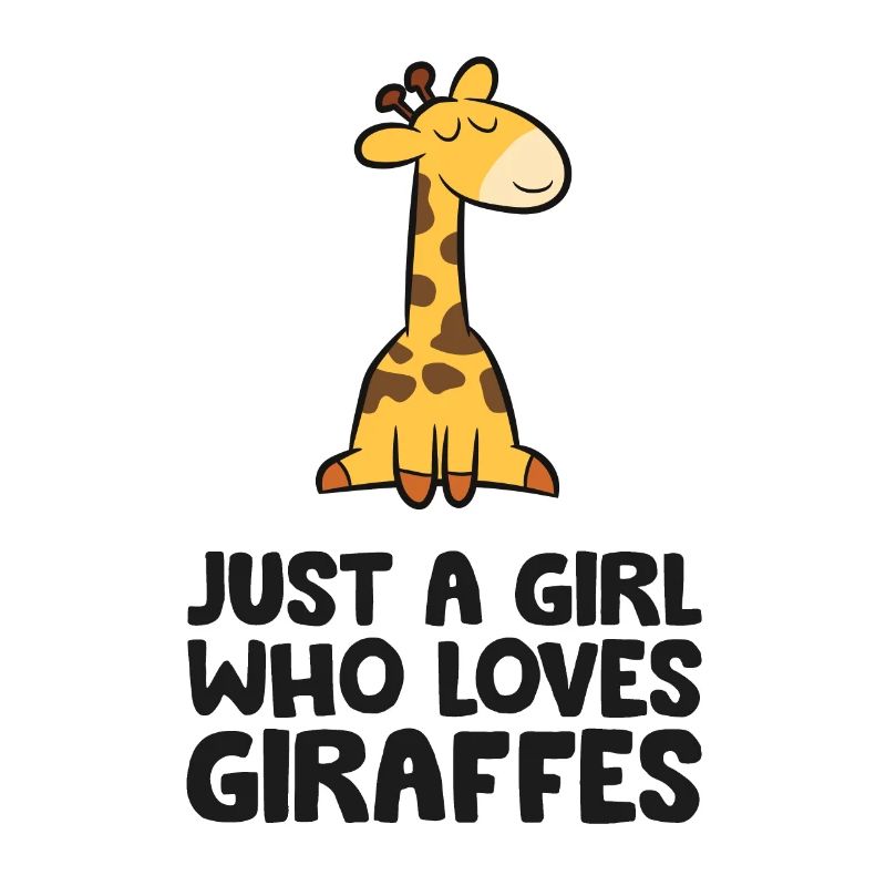 Nur ein Mädchen, das Giraffen liebt