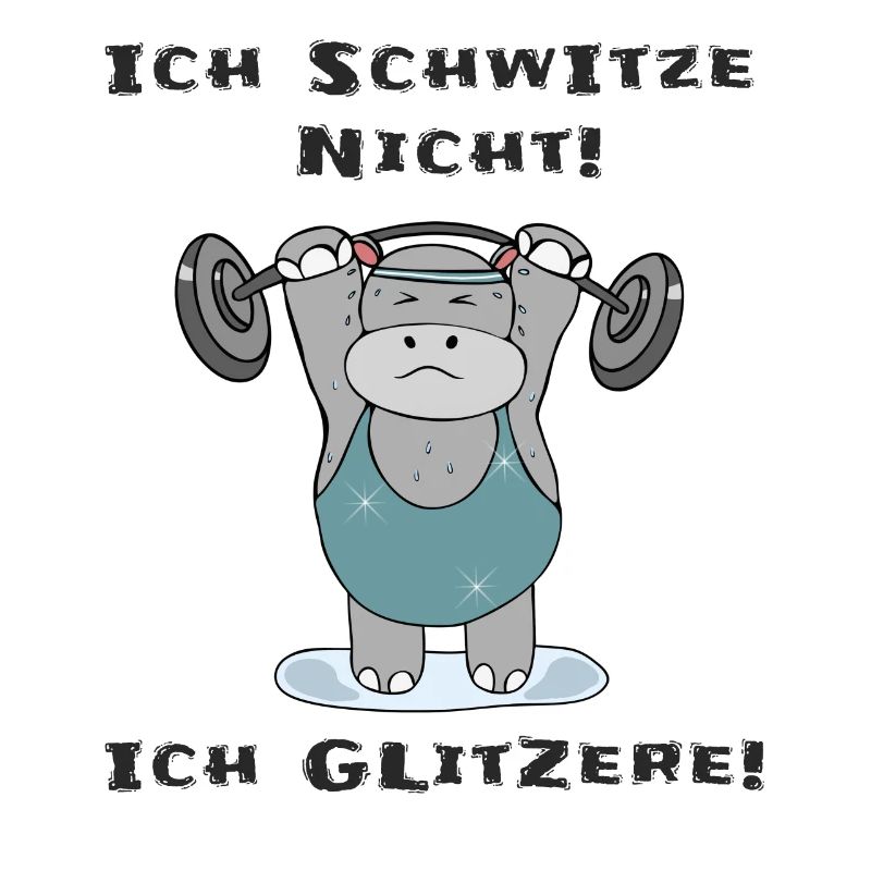 Ich schwitze nicht ich glitzere Dickes Nilpferd