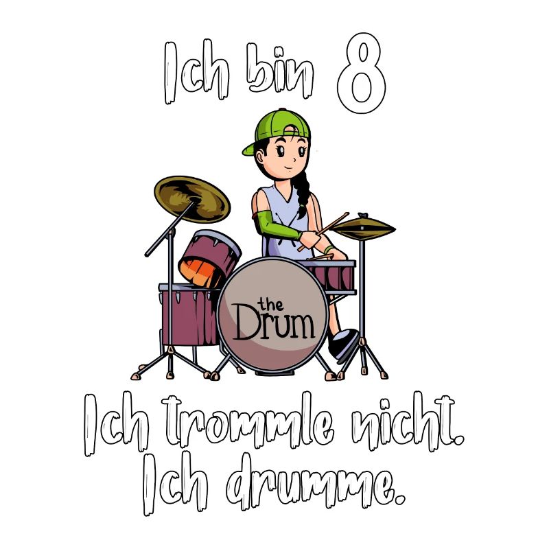 Ich bin 8 - Mädchen Schlagzeuger