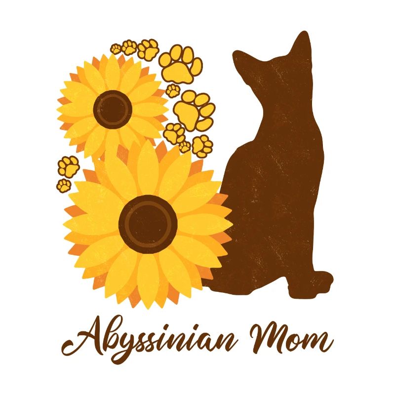 Sonnenblumenmutter - Abessinierkatze
