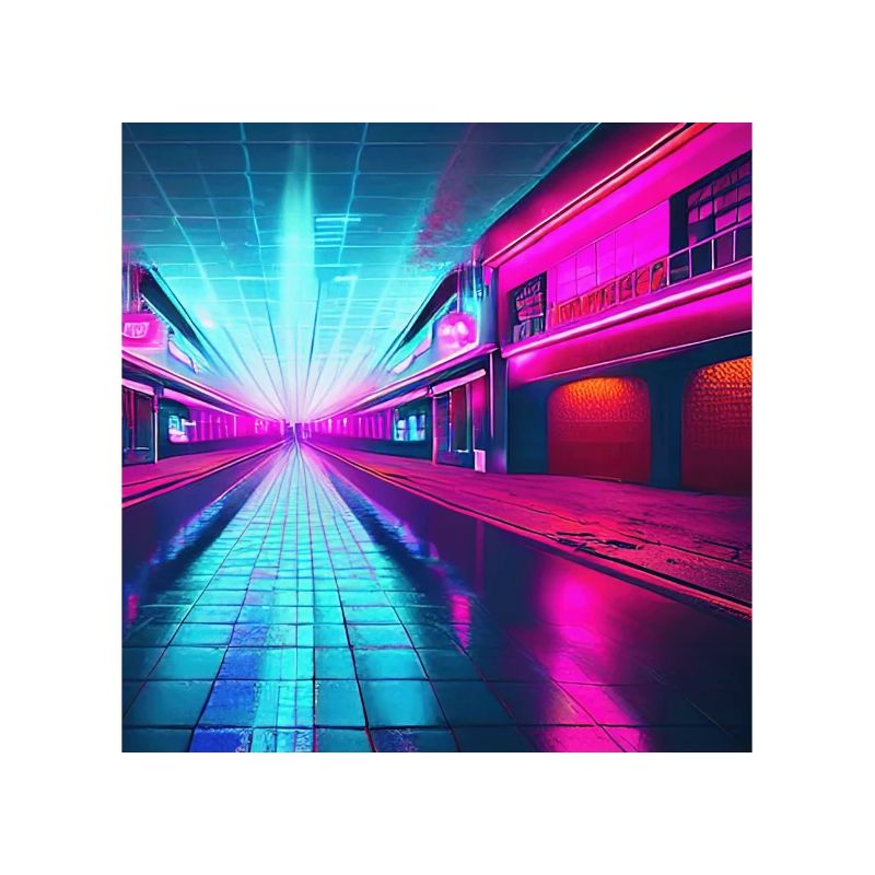 Retrowave Synthwave 80s Future city Design