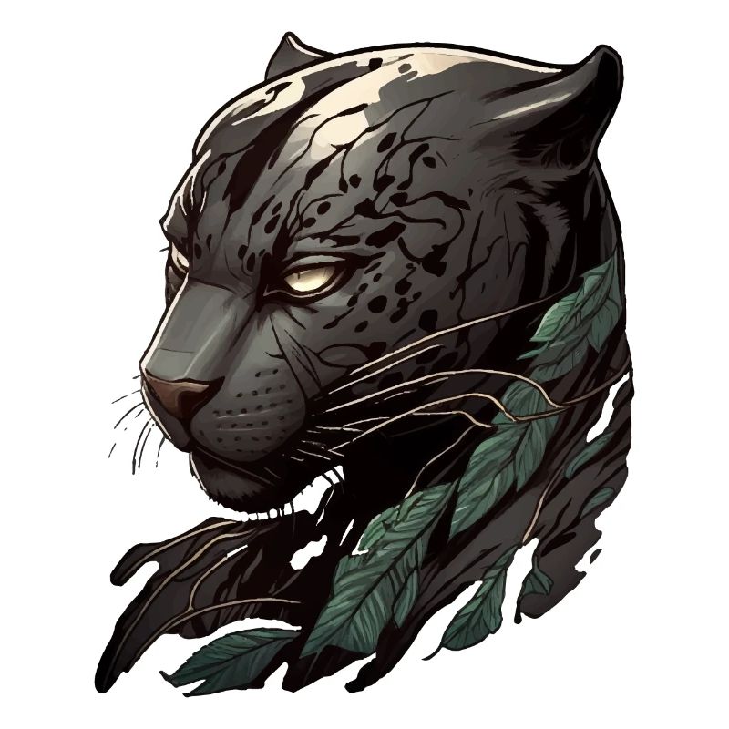 Kopf eines dunklen Panthers