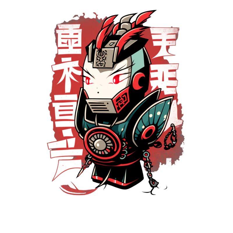 Kitsune Samurai Krieger Roboter