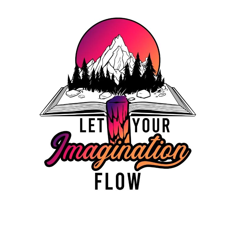 Space River Mountain Imagination