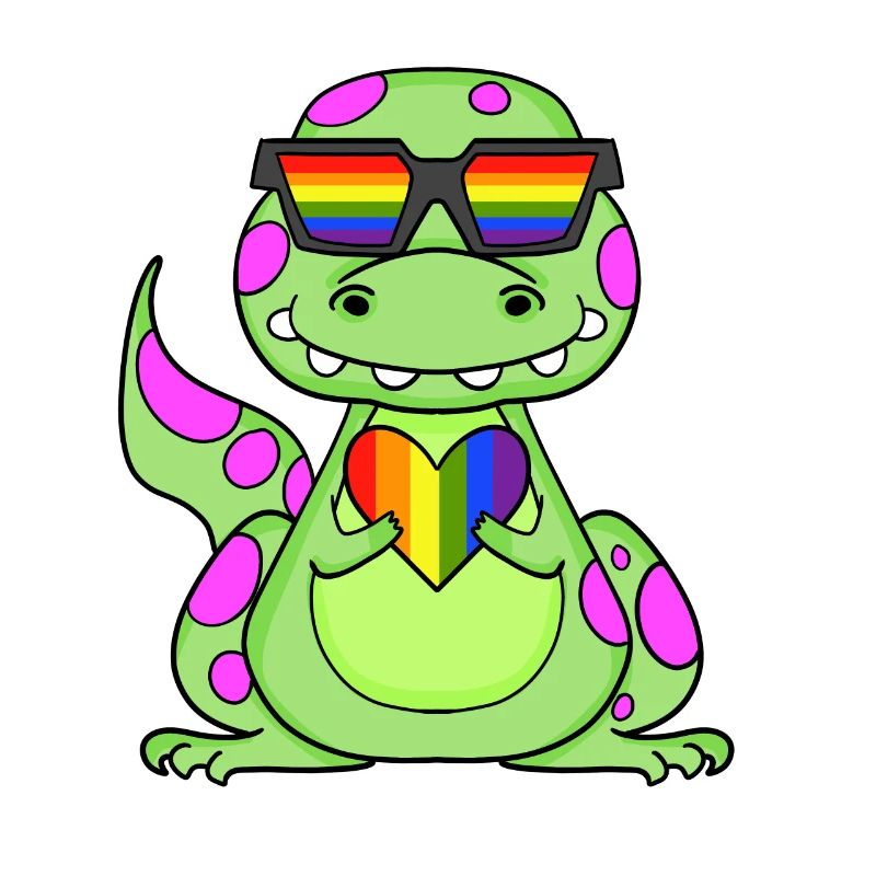 Dino Regenbogen Herz
