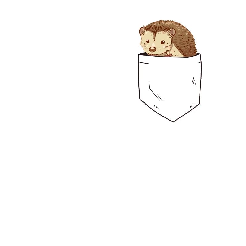 Igel in Brusttasche