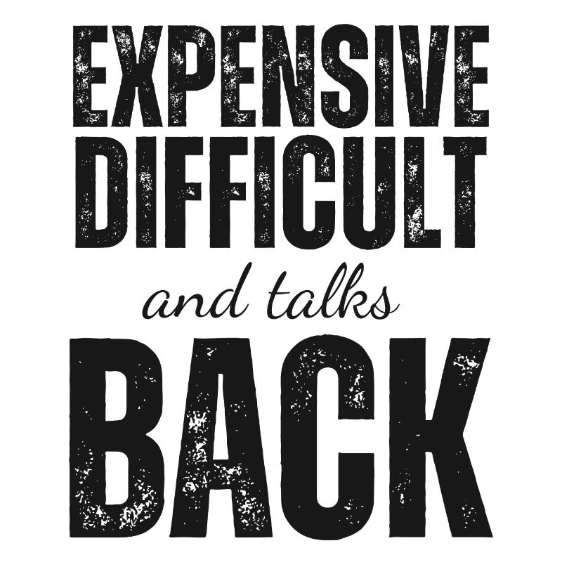 Expensive Difficult and Talks Back
