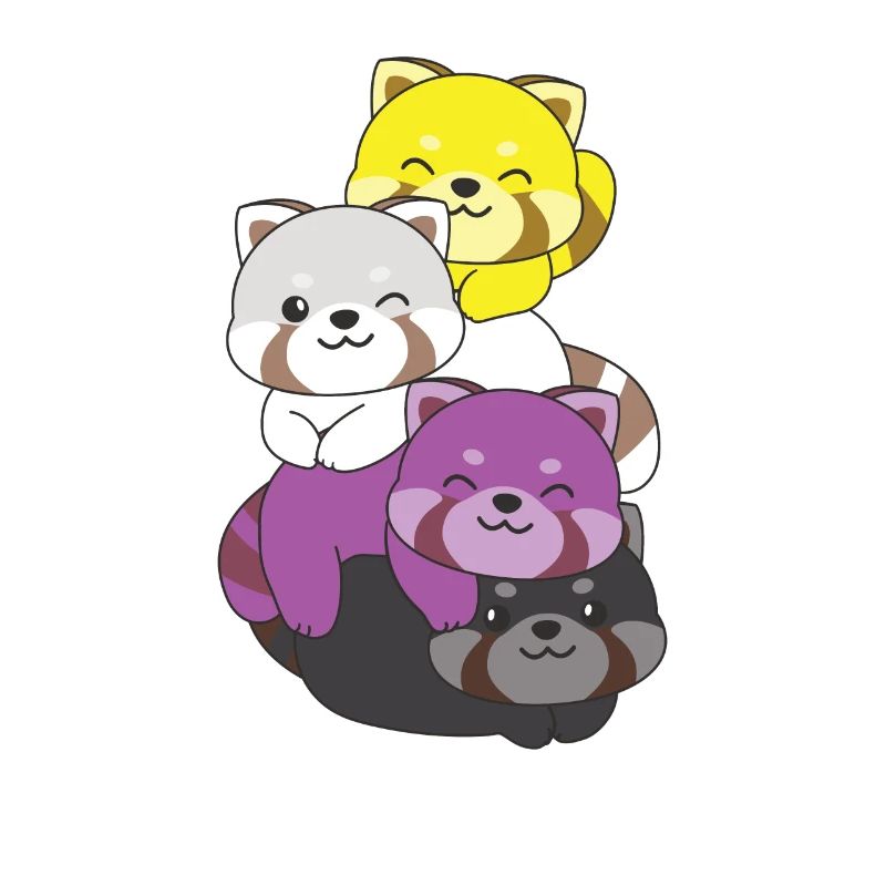Nonbinary Flag Pride LGBTQ Cute Red Panda