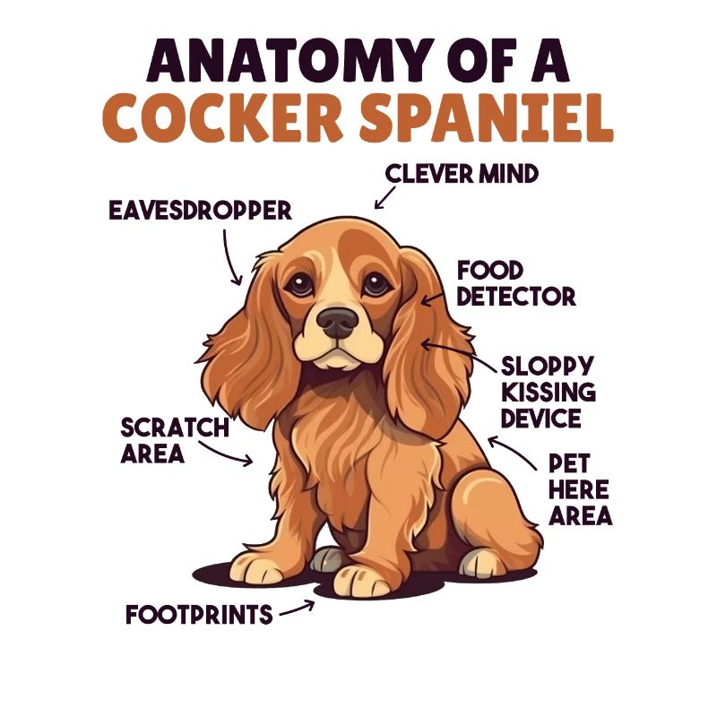 Explication du chien Anatomie d’un cocker Spaniel