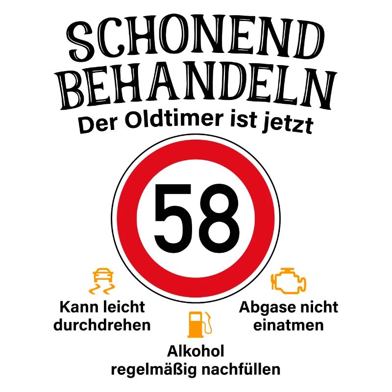 58. Geburtstag Schonend Behandeln Oldtimer Ist 58