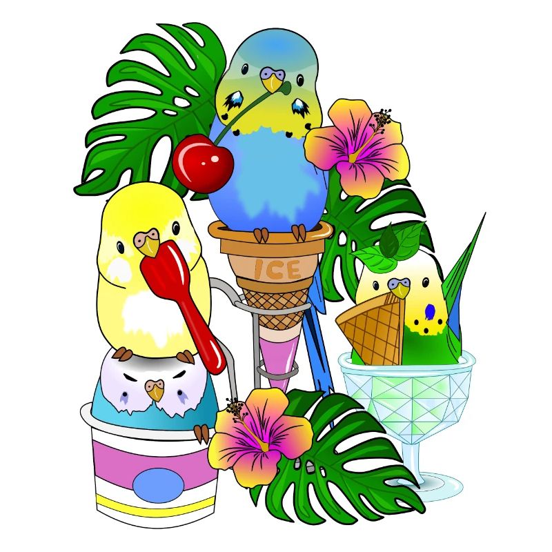 Wellensittich Eis Eiscreme