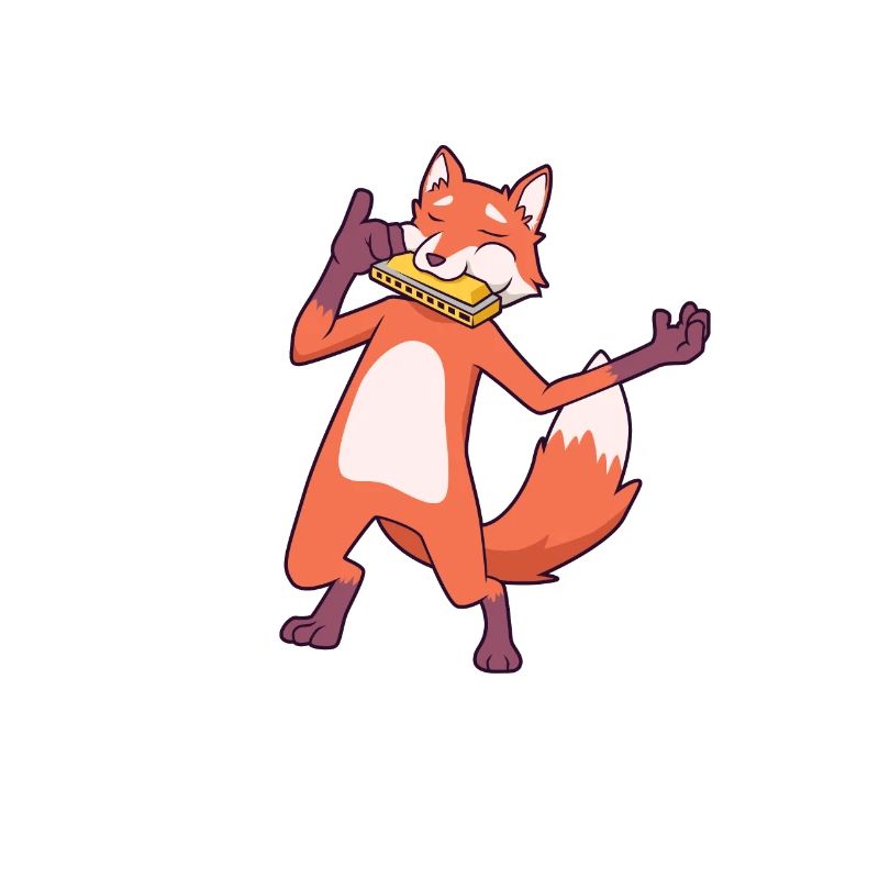 Fox joue de l’harmonica