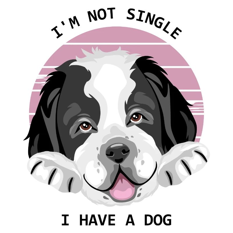 Bernhardinerwelpe. Ich bin nicht Single