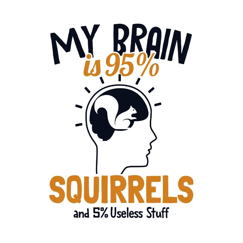 My Brain is 95% Squirrels Grauhörnchen Squirrel