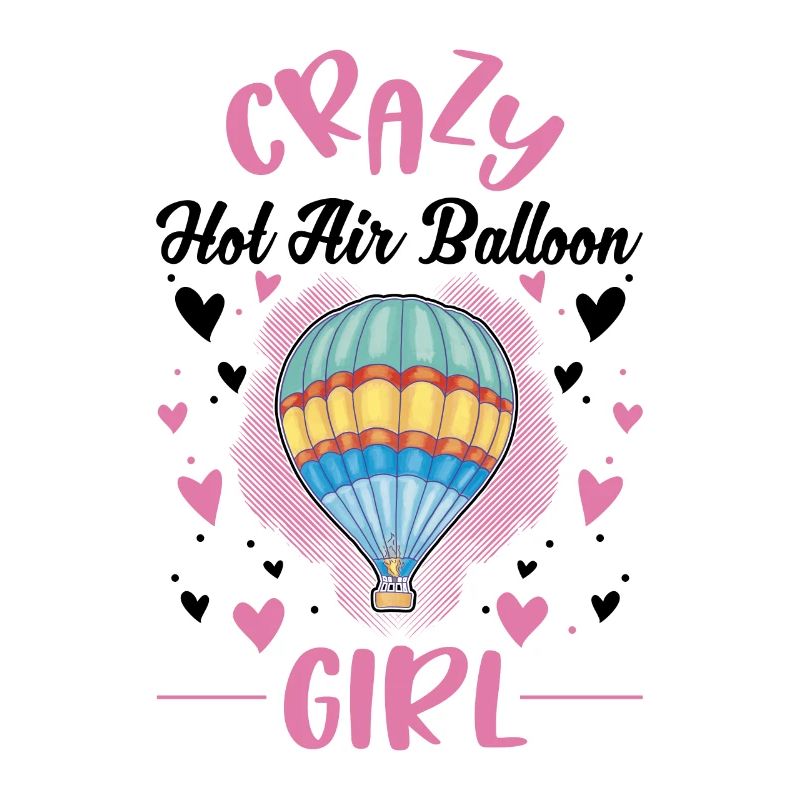 Fille folle de montgolfière