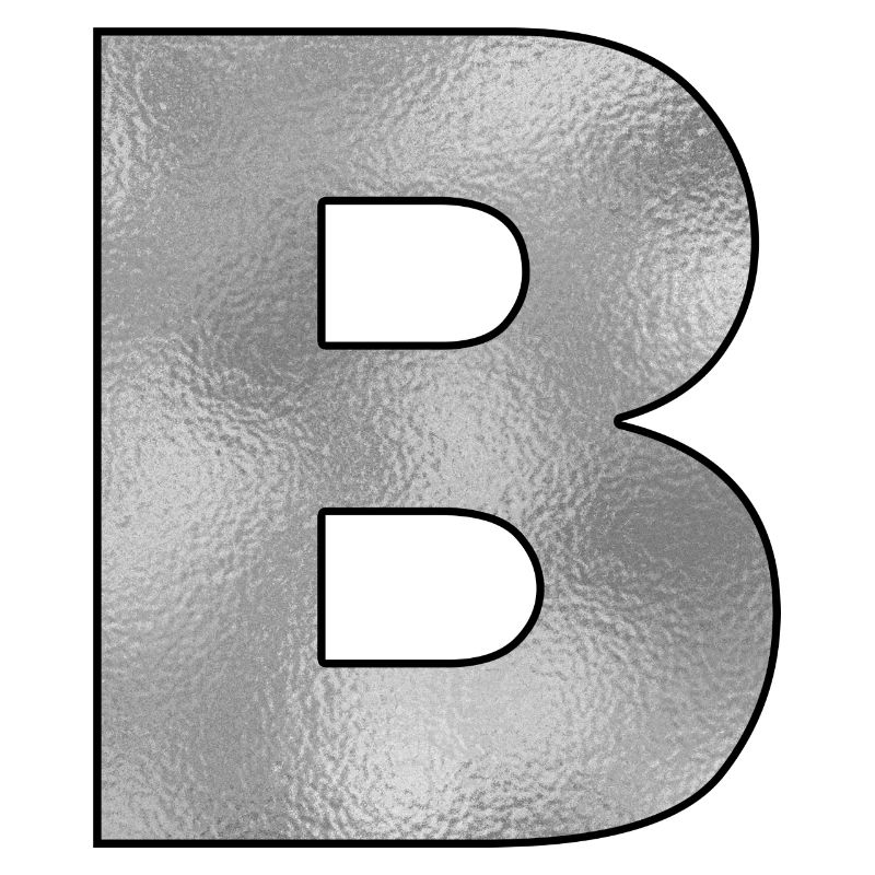 Buchstabe B Silber