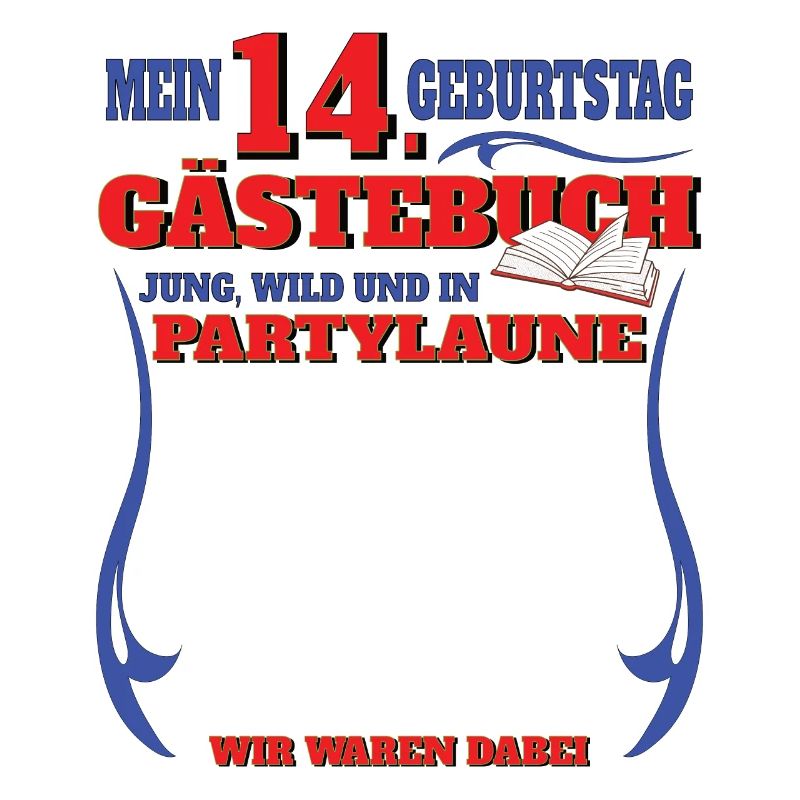 14. Geburtstag Mädchen & Junge Gästebuch