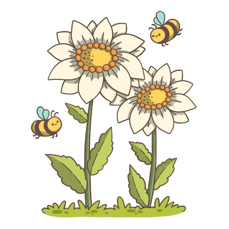 Abeilles et fleurs
