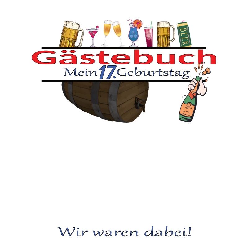 17. Geburtstag Mädchen & Junge Gästebuch