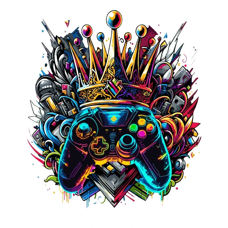 Königlicher Graffiti Gaming Controller
