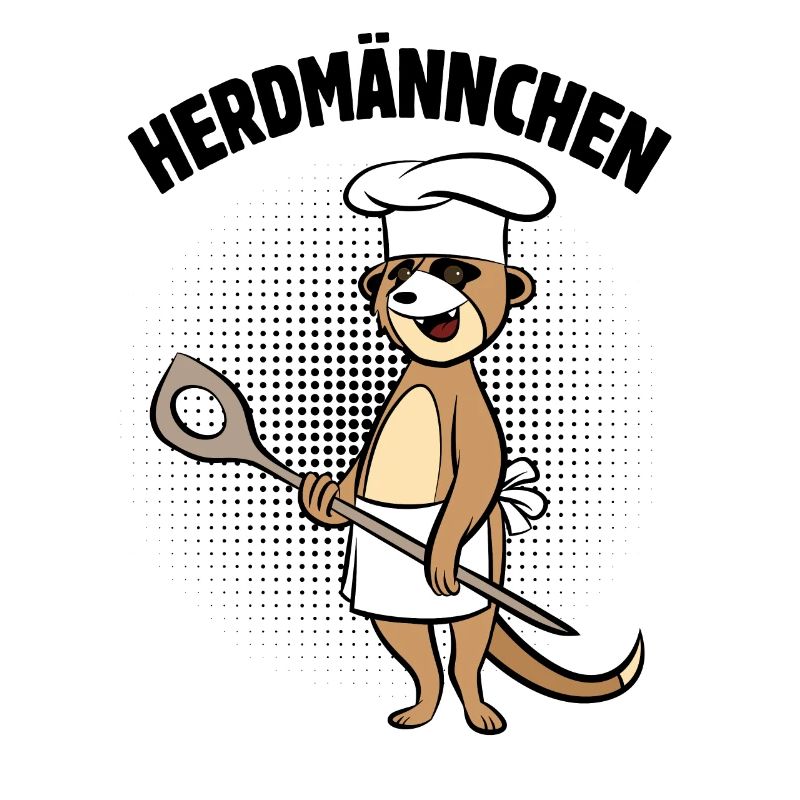 Herdmännchen - Erdmännchen mit Kochlöffel
