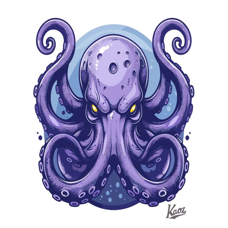 Massive Angry Blue Octopus Octopus Octopus