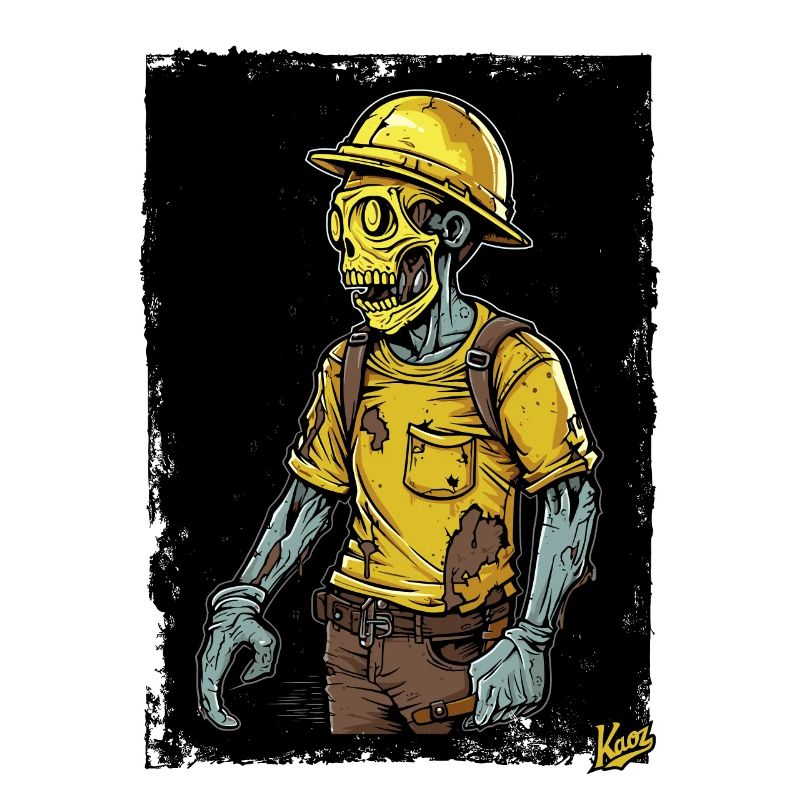 Bauarbeiter-Zombie