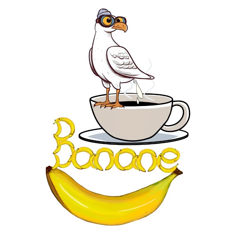 maritim Möwe Möwen Banane Kaffee