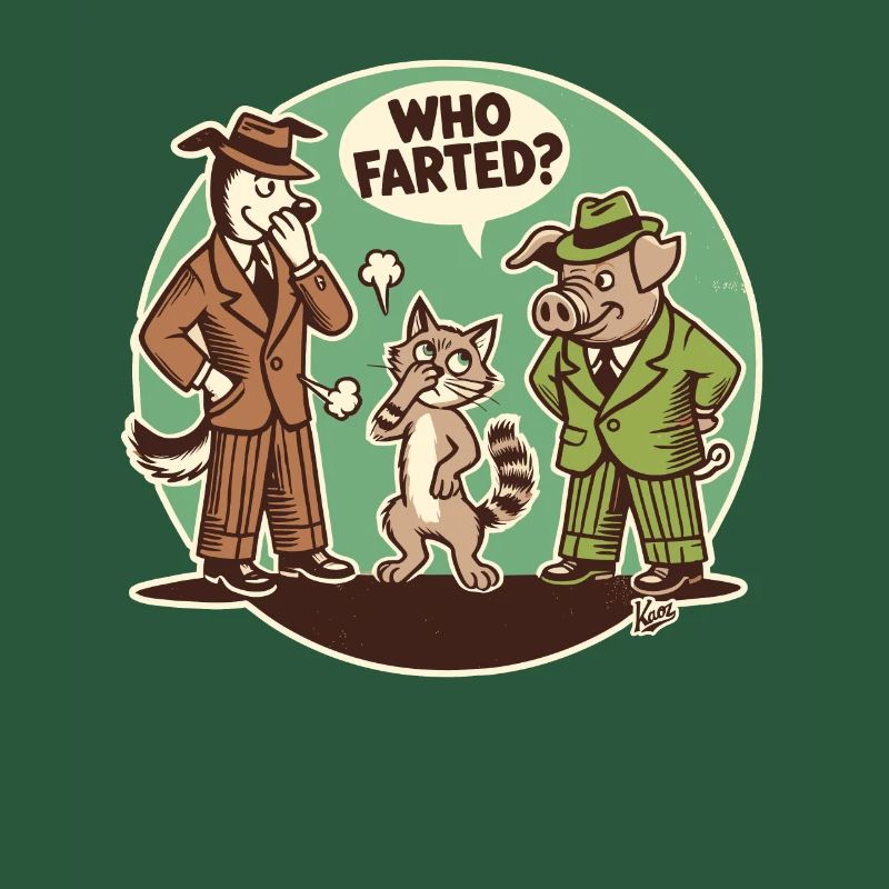 Wer hat gefurzt? Katze, Hund oder Schwein