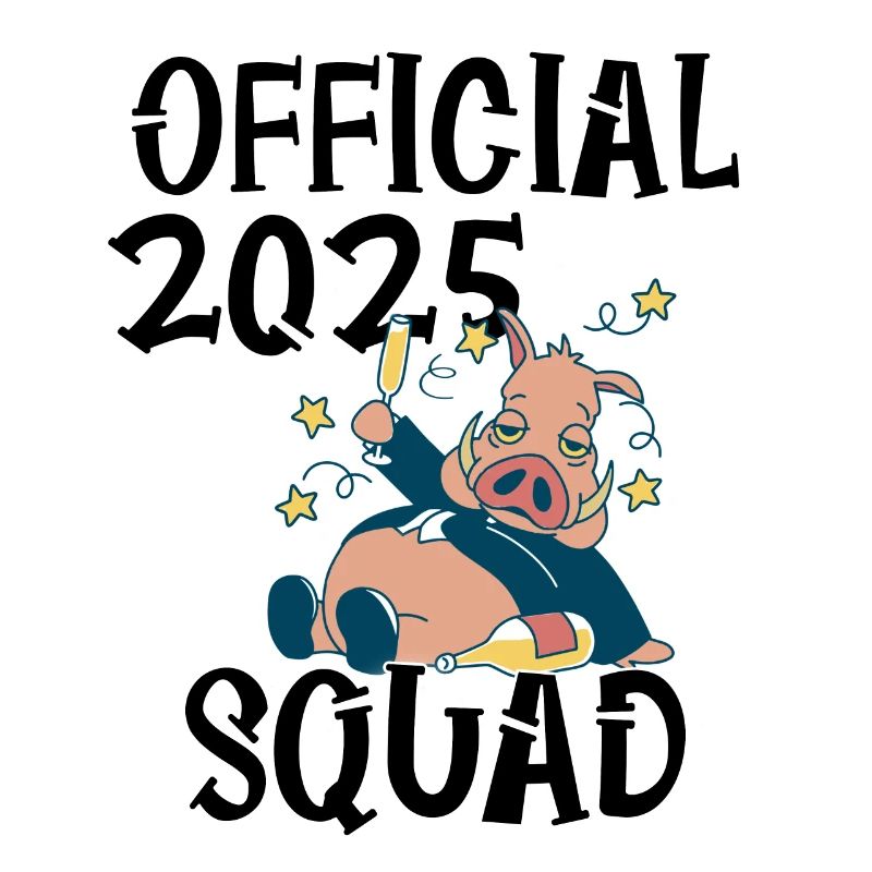 Official 2025 Squad, das Sylvester/Neujahrs-Design