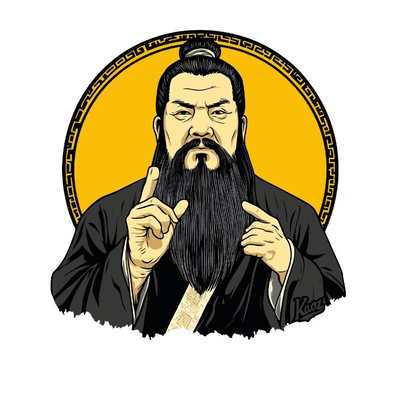 Parodie des chinesischen Philosophen Konfuzius
