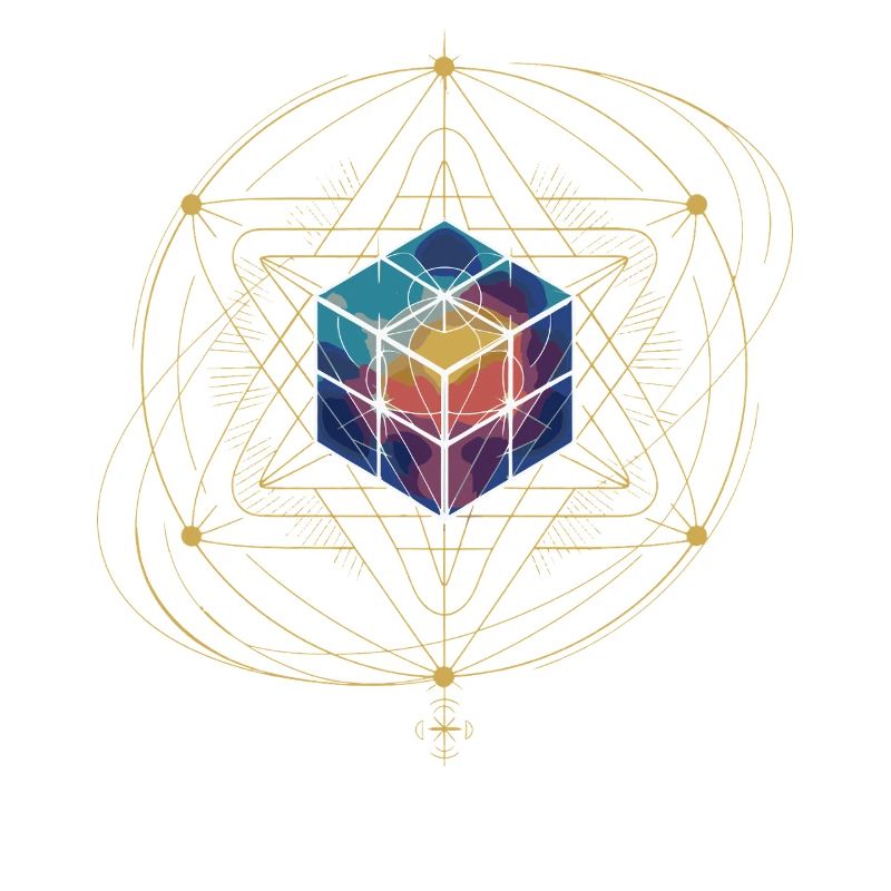Metatron's Cube Sacred Geometry Cosmic Art