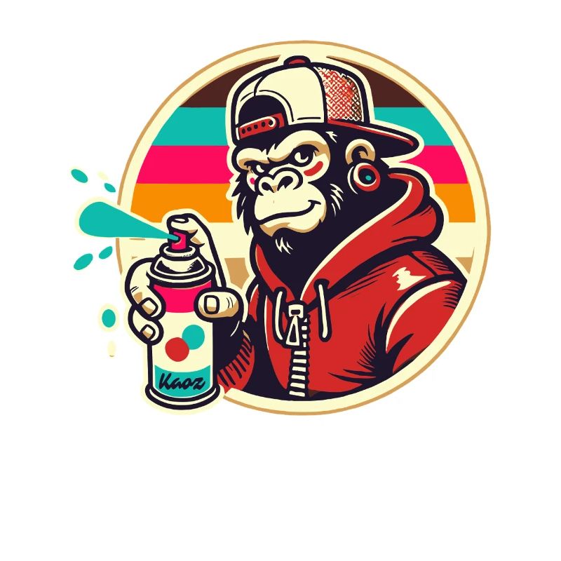 Graffiti Gorilla mit Spraydose