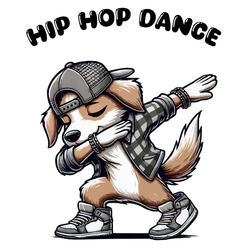 Bande dessinée de dabbing de chien