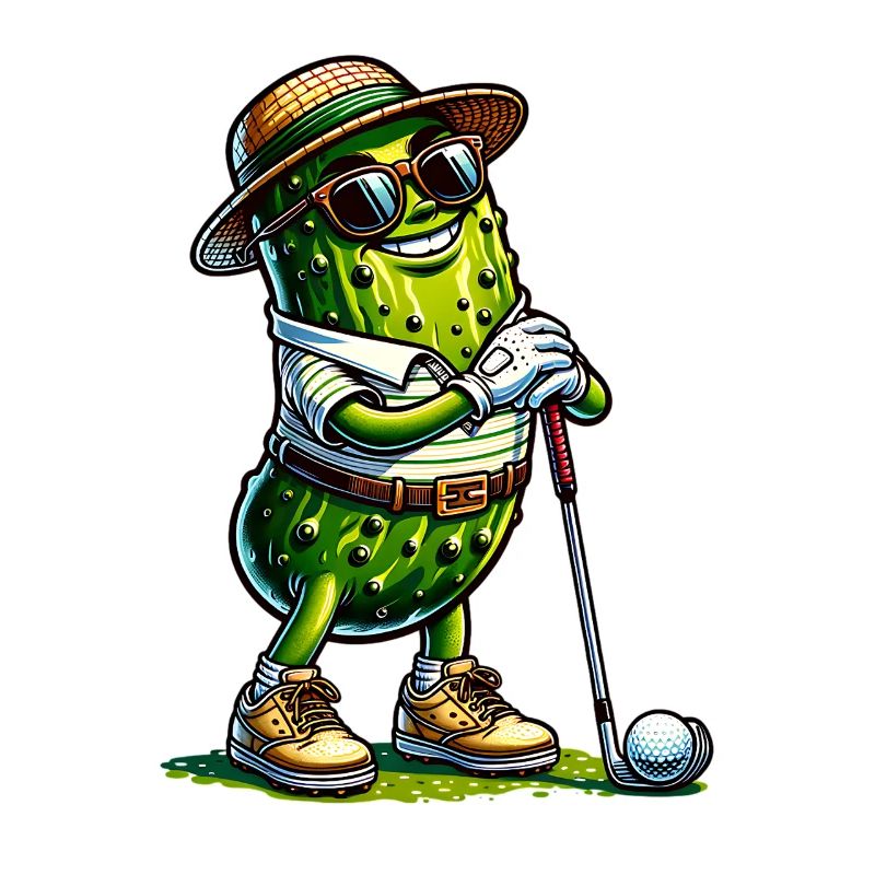 Funny Pickle Golf Player Design