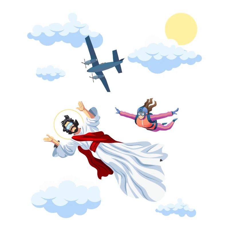 Skydive Jesus, Fallschirm, Skydiving,