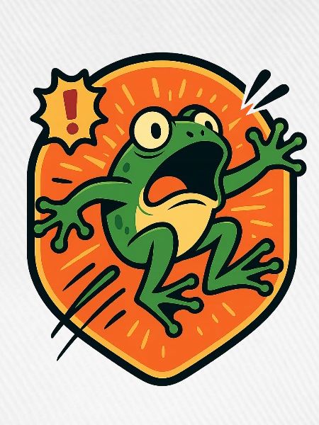 Panic Frog badge