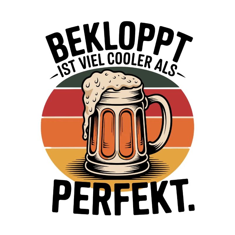 Retro Bierkrug mit schäumendem Bier