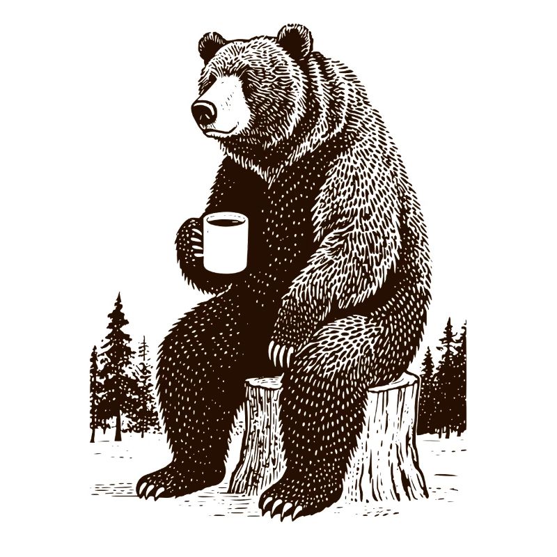 Tired Coffee Bear