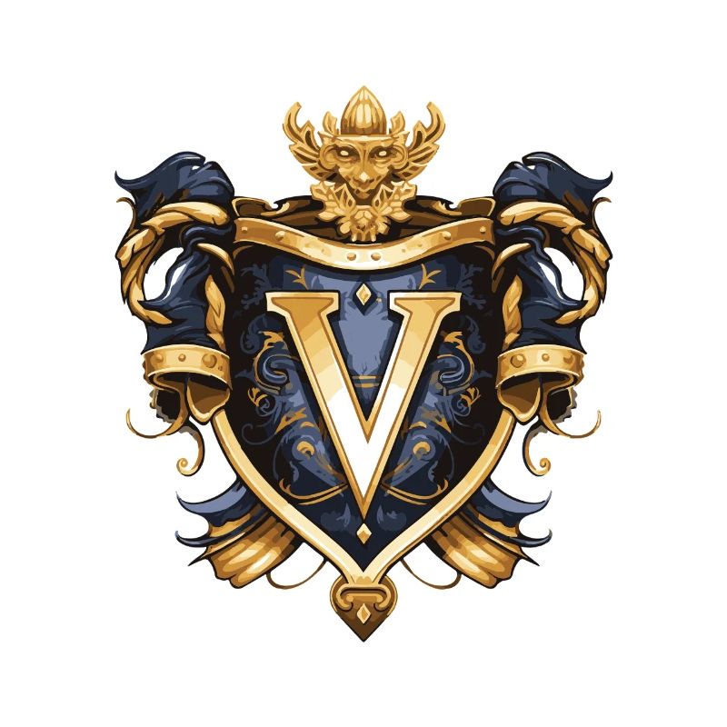 V Buchstabe Name Krone