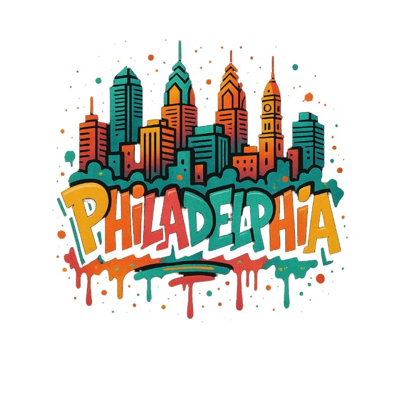Philly Graffiti Skyline