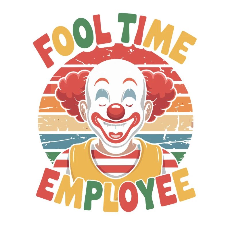 Fooltime Mitarbeiter Clown Motiv