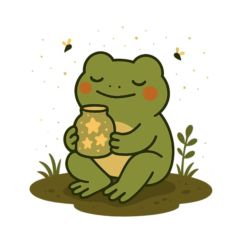 Frosch mit Sternenglas – Magisches Design