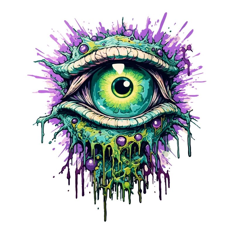 Psychedelic Eye, Voyage coloré LSD Drogues