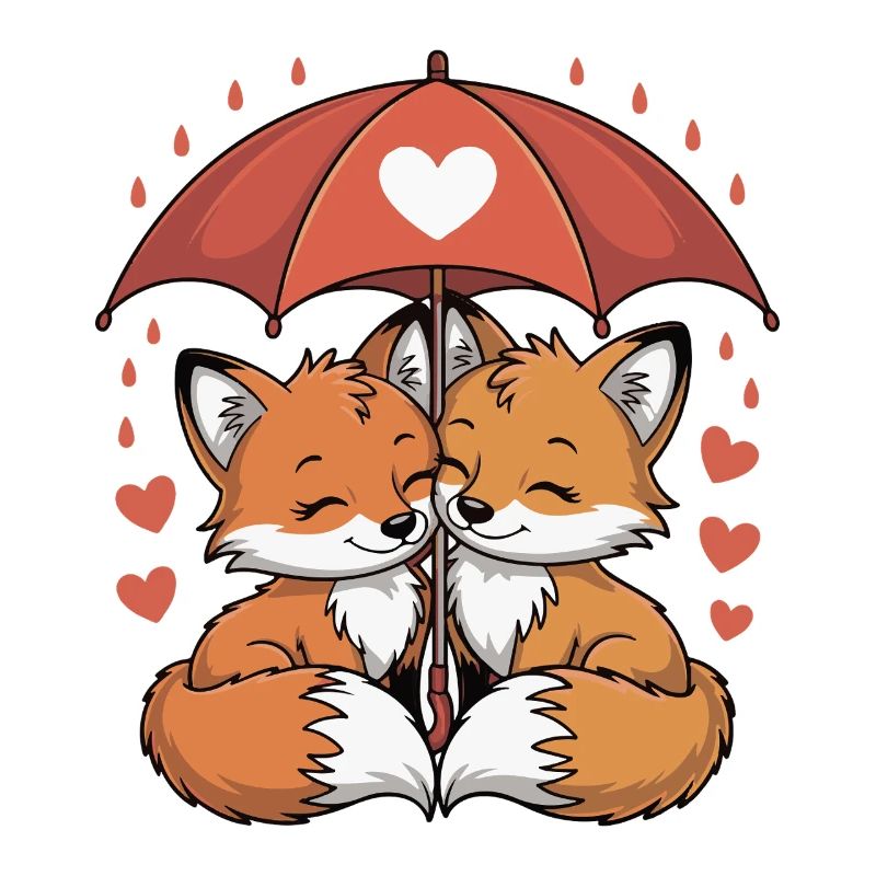 Fox Comic Couple Love